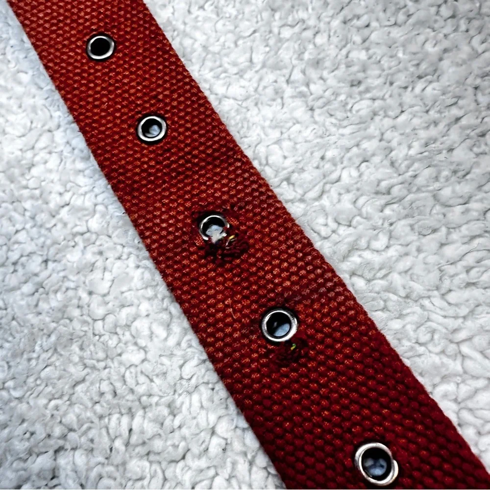⭐️ Harley Davidson Burnt Orange Canvas  Grommet Adjustable  Belt